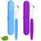Yinkin 2 Pcs Tongue Scraper for Adults and Kids Cleaner Stainless Steel Tongue Scraper Metal Tongue Brushes Set with Travel Cases for Breath Reduc...