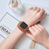 Bestig Bands Compatible with Apple Watch Band 40mm 41mm 38mm 42mm(Series 10) Women Men, Genuine Leather Double Tour Designed Slim Thin Strap for i...