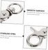 Ipetboom 5pcs Birdcage Lock Metal Snaps Door Chain Lock Heavy Duty Birds Cage Metal Clip Spring Hook Bird Cage Door Bird Cage Accessories Stainles...