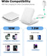 Wireless Samsung Charging Station - 15W Folding Travel for Samsung Galaxy Z Flip 6/5/4 Series, Compatible with iPhone 15/14/13/Pro Series, Adapter...