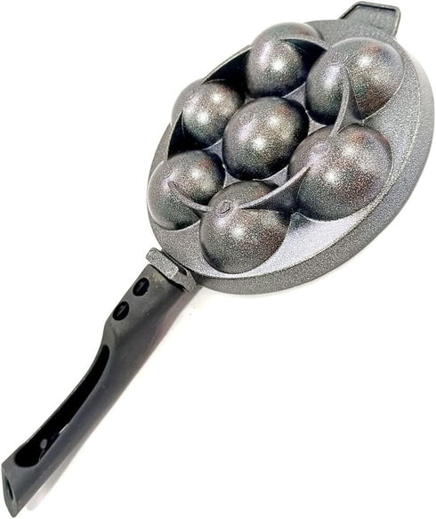 Appam Pan Appam Maker Non Stick Ebelskiver Patra Pancake Mold Appachatty Paniyaram Pan 7 Cavity Paniyarakkal Egg Pan Aluminium Appe Pan with Stain...