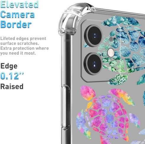 Sea Turtles iPhone 11 Case,Ocean Creatures Pattern Design for Women Men,Soft Transparent TPU Bumper Case for iPhone 11...
