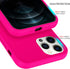 ZUSLAB Nano Silicone Case Compatible with Apple iPhone 12 Mini 2020, Liquid Silicone Rubber Shockproof Soft Full Protection Cover - Neon Pink...