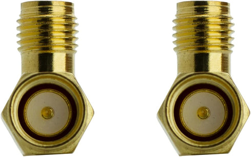 Right Angle Coax Connector – Adapter Male to Female – 90 Degree Coaxial Connector for FPV Antenna, Radio, and Coax Cable (2 Pack)...