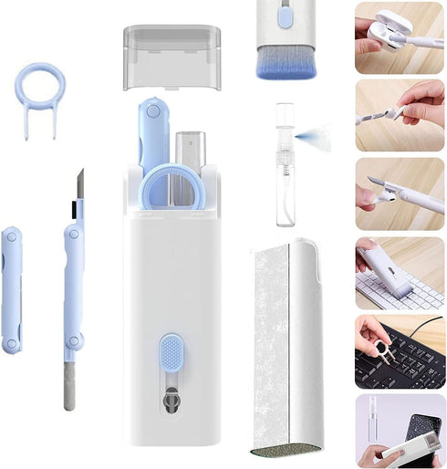 7-in-1 Electronic Cleaner Kit for Earphone - Laptop Cleaner, Keyboard Cleaner Kit, Portable Cleaning Kit with Cleaning Pen Brush Spray for Phone P...