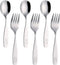 Exzact Children Flatware 6pcs - 3 x Forks, 3 x Spoons - Toddler Utensil Kids Silverware Cutlery Stainless Steel - Dishwasher Safe...