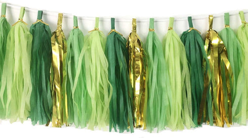 20PCS Green Paper Tassels Garland Banner Table Decor Party Tassels Banner Wedding Birthday Baby Shower Nursery Party Decorations Supplies...