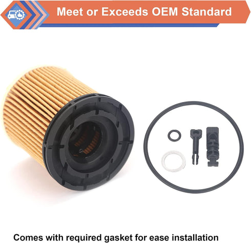 ZONFANT 2 Pcs Engine Oil Filter Compatible With Hyundai KIA Vehicle Accent Elantra Kona Santa Fe Tucson Venue 1.6L 2020-2023, Rio K5 Sorento 1.6L ...
