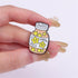 Cartoon Stars Happy Pill Brooch Bottle Enamel Pin Take Care Pill Bottle Enamel Pin Set Love Pill It's OK If You Need Meds Every Day Brooch Badge C...