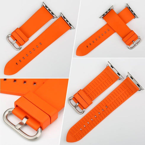REZERO Compatible with Apple Watch Band 49mm 45mm 44mm 42mm 41mm 40mm 38mm, Fluoro Rubber Watch Strap with Stainless Steel Buckle Replacement for ...