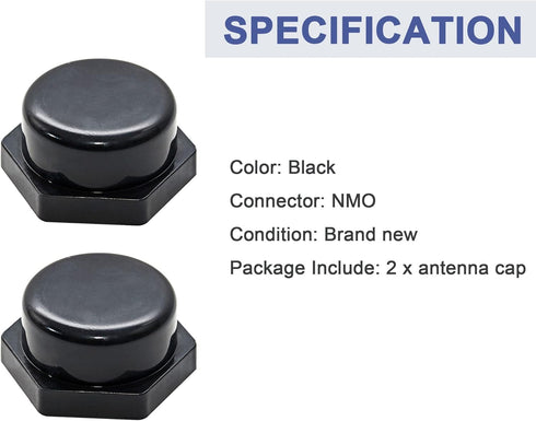 Anina NMO Antenna Mount Cap with O Ring Seal Dust Weather Rain Cover 2-Pack...