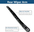 Windshield Wiper Arm & Wiper Blade Set for Ford Escape 2013-2024,Explorer 2011-2024 and 2016-2019 Lincon MKX Rear Window Back Wiper Arm Blade Repl...
