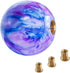 Purple Weighted Round Ball Shift Knob M12*1.25 Universal Mars Style Gear Shifter Knobs Fit for 5 6 Speed Manual and Automatic Vehicles with Three ...