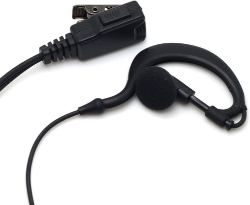 G-Shape Ear Earpiece Headset with PTT Button & Mic for Kenwood Radio NX-200 TK-180 TK-380 TK-480 TK-2180 TK-3180 TKR-830 Multi-pin...