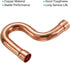 MECCANIXITY Copper P-Trap Pressure Pipe Fitting Welding Tubing Sweat Ends Plumbing Supply 12.7mm(1/2") OD for HVAC Air Conditioning Refrigeration...