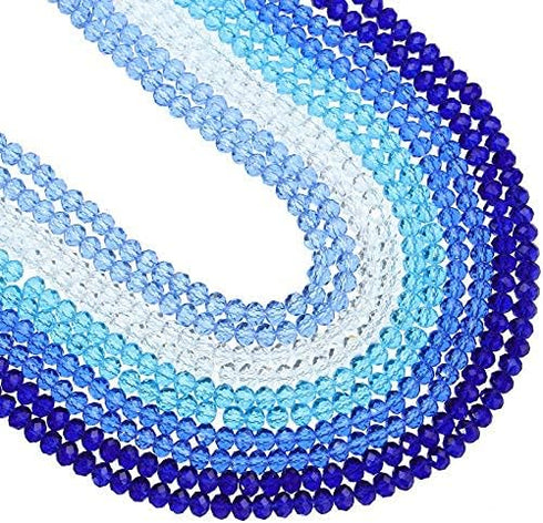 920 Pieces Crystal Faceted Glass Beads 6 mm for Jewelry Making Bulk Rondelle Spacer Gemstone for DIY Bracelet Earring Necklace Art Decoration...