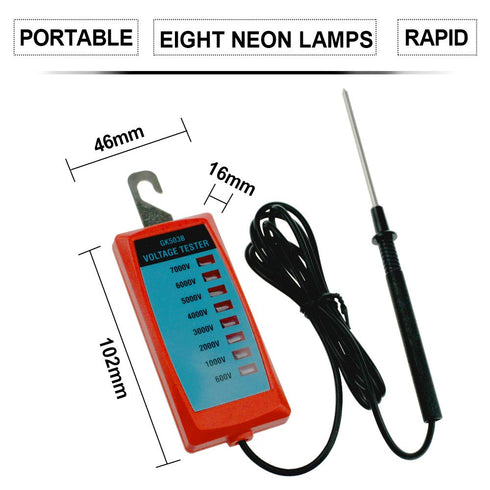 ALLOSUN GK503B NEON Electric Fence Voltage Tester and Fault Finder Max 7 kV, NOT LED, Red...