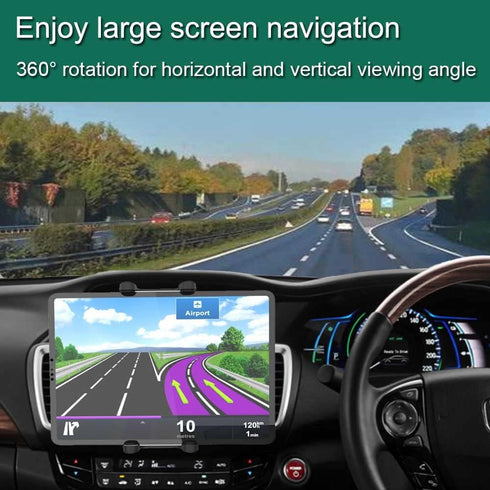 Car CD Slot Mount Tablet Holder for 4-13" iPad & Phone, Universal 360° Rotation Car Truck Front CD Player Tablet Mount for iPad Pro 12.9 Air Mini ...