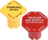 298818N Yellow Semi Truck Parking Brake Knobs and 298817N Red Tractor Trailer Air Brake Knob Set...
