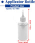 Hordion 12Pcs 1 Oz/ 30ml Transparent Precision Tip Applicator Bottle, 10ml Glue Applicator Bottles, Metal Needle Plastic Bottle, DIY Quilling Tool...