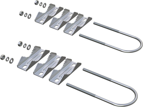 2 PCS Stainless Steel Antenna Mount Clamp U-Bolt Mounting Hardware Antenna Mast Clamp V Jaw Bracket Accessories for TV CB Ham Outside Home Antenna...