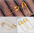 SEWACC 5pcs Heavy Duty Safety Pin Brooch Pin Brooches Metal Spring Lock Pin Fasteners Dresses Sewing Crafting Making for Clothes Hats Skirts Garme...