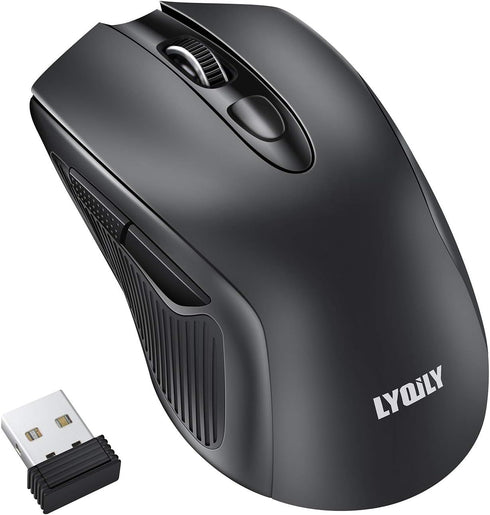 2.4G Wireless Mice Super Energy Saving Portable Optical PC Laptop Computer Mouse, 5 Adjustable DPI Mice, 6 Buttons for Windows macOS Linux...