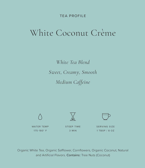 Art of Tea | White Coconut Crème 1.5oz | Artisan Loose Leaf Tea Tin...