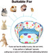 Portable Small Animals Playpen, Outdoor/ Indoor Pop Open Pet Exercise Fence, Guinea Pig Accessories Metal Wire Yard Fence C&C Cage Tent for Rabbit...