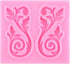 Baroque Fondant Molds Curlicues Scroll Relief Cake Decorating Silicone Mold For Cake Decoration Cupcake Topper Gum Paste Chocolate Polymer Clay...