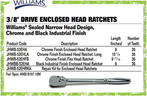 Williams B-52ARK Ratcheting Repair Kit...