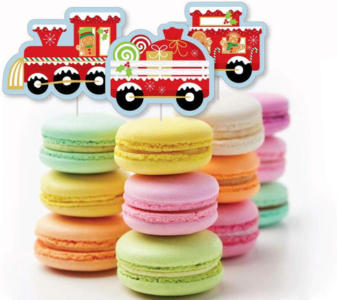Big Dot of Happiness Christmas Train - DIY Shaped Holiday Party Cut-Outs - 24 Count...