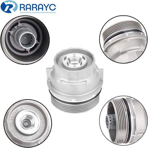Oil Filter Housing Cap + Plug Compatible with Toyota Replace 15620-31060 15643-31050 1562031060 1564331050...