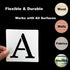 4 Inch Alphabet Letter Stencils for Painting - 70 Pack Letter and Number Stencil Templates with Signs for Painting on Wood, Reusable Letters and N...