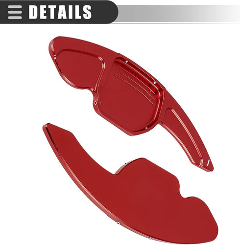 Motoforti Steering Wheel Shift Paddle Shifter Extension Cover,for Audi A5 2012-2014,Aluminum Alloy,Red,2pcs...