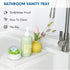 Bloss Counter Tray Set for Bathroom/Kitchen - 7.9" Silicone Tray for Kitchen Countertop, Soap and Sponge Holder, Bathroom Vanity Traty for Perfume...