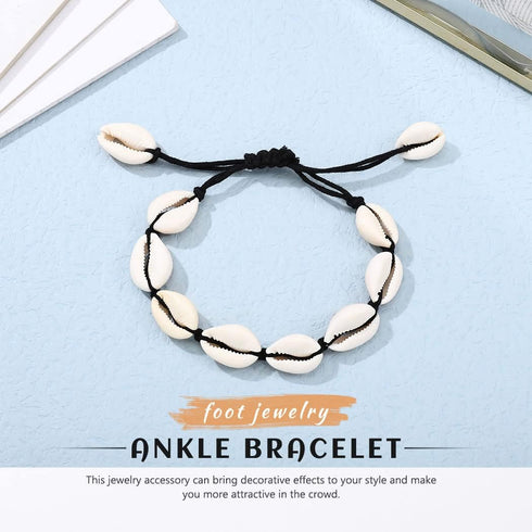 Boho Shell Ankle Bracelets Summer Beach Rope Anklet Accessories for Women...