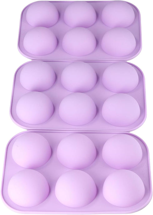 3PCS Silicone Large Chocolate Sphere Mould Cake Mould Candle Handmade Bakeware for Making Chocolate Bomb Cake Jelly Pudding...