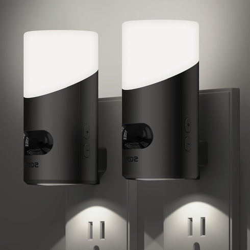 Lyridz Motion Sensor Night Light, LED Night Lights Plug into Wall, 1-150LM Dimmable Night Light Indoor for Hallway, Stairs, Bedroom, Garage, Bathr...
