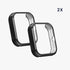 kwmobile Case Compatible with Huami Amazfit Bip 3 / Bip 3 Pro Case - 2X TPU Silicone Fitness Tracker Cover - Black/Transparent...