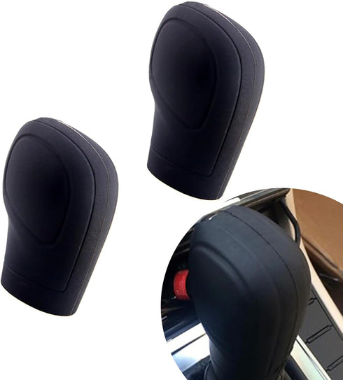 2 PCS Car Silky Smooth Gear Shift Head Cover, Elastic Anti-Stretch Environmentally Friendly Silicone Open Gear Knob Protective Cover, Decorative R...