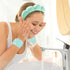 Sponge Spa Headband for Women, Green Makeup Headband and Wrist Washband Set for Face Washing, Skincare, Shower, Makeup Removal...