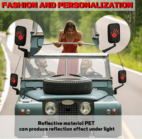 Car Stickers and Decals?2pcs Jeep Wave Sticker for Automobile Wave Activity Auto Waving Hand Stickers Car Decoration,Mirror Left Right Jeep Palm S...
