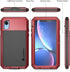 Lanhiem iPhone XR Metal Case, Heavy Duty Shockproof Case with Built-in Glass Screen Protector, Rugged Full Body Protective Cover for iPhone XR, Re...