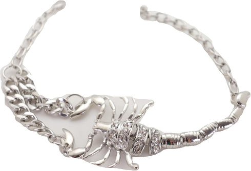 Women Western Fashion Boot Silver Metal Chain Bracelet Shoe Anklet Scorpion Charm Jewelry Accessory...