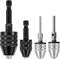 Keyless Drill Chuck Kits, 4pcs Small Drill Chuck Change Adapter W/ 1/4, 1/8, 1/16 Inch Hex and Round Shanks, Electric Drill Conversion Chuck Set P...