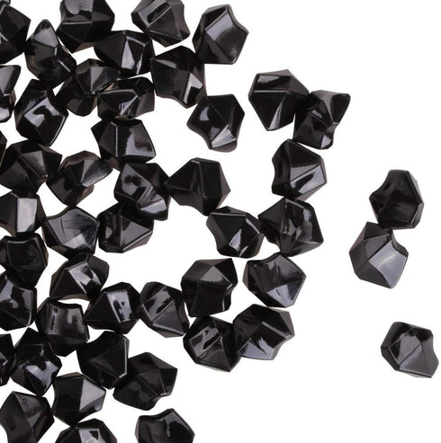 PMLAND Clear Fake Ice Rocks – 550 Pcs Large Black Acrylic Gems Crushed Plastic Diamonds, 3 Lbs / 2.25 Quarts Bulk Vase Filler for Centerpieces The...