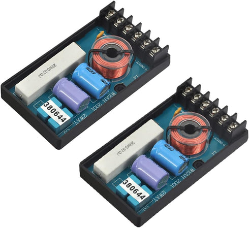 2 Way Crossover for Speaker, WEAH-2001 2pcs Speaker Frequency Divider 2 Way Car Audio Speakers Two Crossover Divider Crossover Filter...