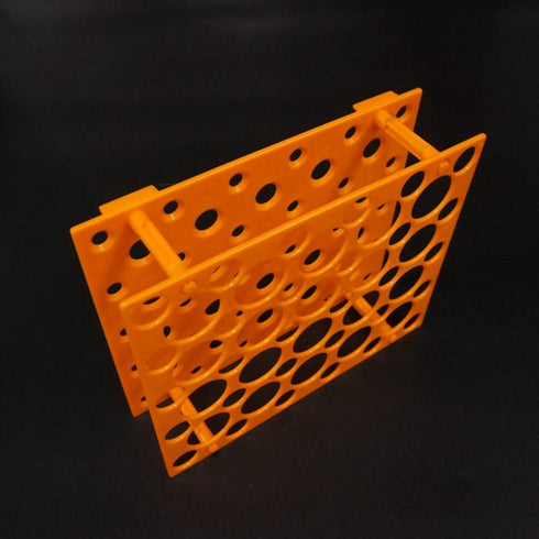 ULTECHNOVO Cleaning Supplies 15ml/50ml Tube Racks Detachable Tube Holder Scientific Experiment Accessory for Laboratory Holds 50, (Orange) Clear T...