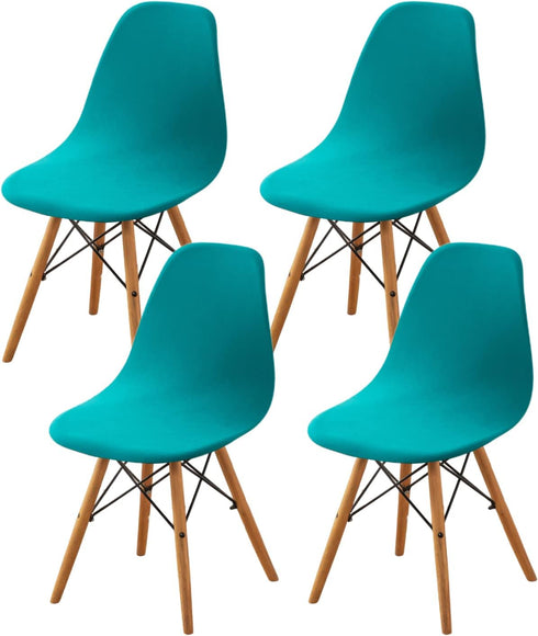 HAOYONG Mid Century Modern Dining Chair Covers Printed Shell Chair Cover Lounge Armless Chair Cover Stretchable Slipcovers for Kitchen, Office, Di...